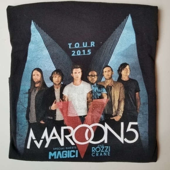 Maroon 5 2015 Tour Band Tee Size Large - Picture 3 of 7